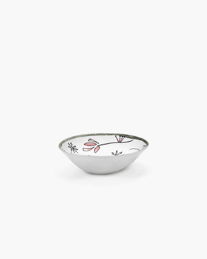 Low bowl M Fiore rosa Midnight Flowers