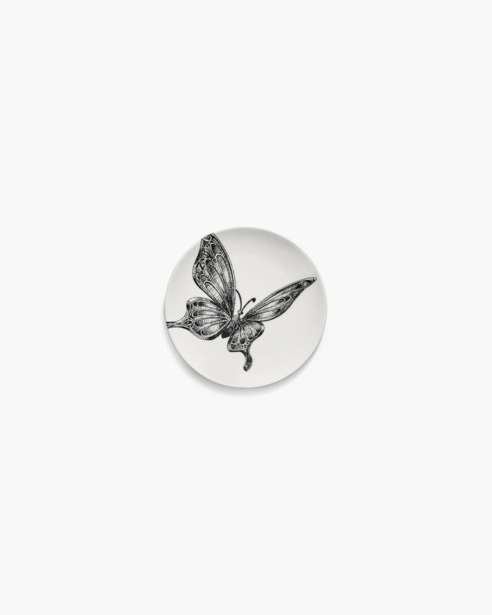 Bread plate butterfly white - black Unity
