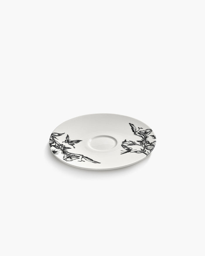 Saucer tea cup magical blossom white - black Unity